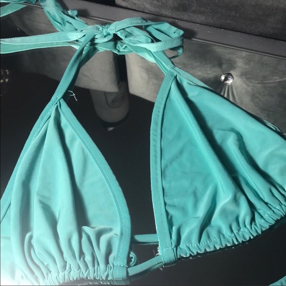 Callie Aqua Blue Green Plunge Faux Wrap Short Set - Picture 2 of 8